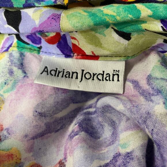 Vintage Adrian Jordan Womens Size 22/24 Floral Open Cardigan - Picture 6 of 7